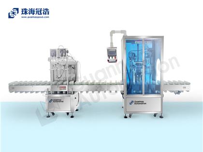 全自動雙頭蠕動泵灌裝封口一體機(jī)